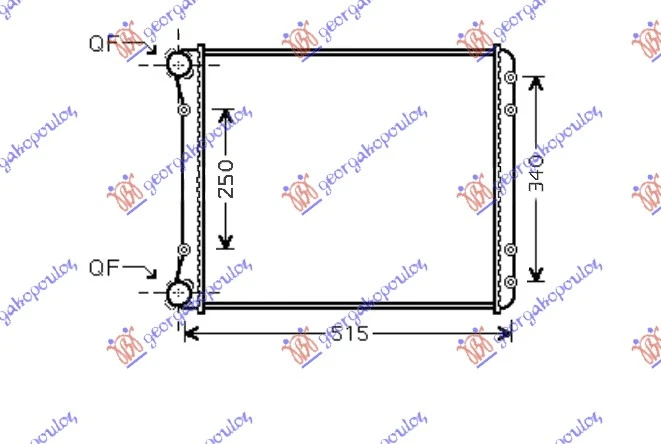 HLADNJAK MOTORA 1.2/1.4/1.6 16V FSI/TDI (46.8x39.5) (NRF)