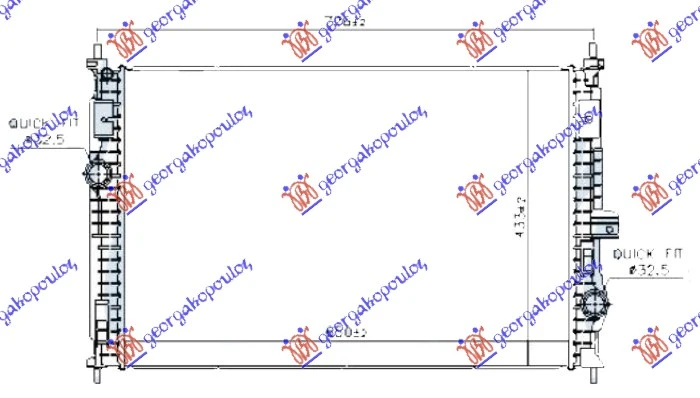 HLADNJAK MOTORA 1.2/1.6 BENZIN (HIBRID) - 1.5/1.6/2.0 DIZEL (MAN/AUTO) (650x433) (NISSENS)