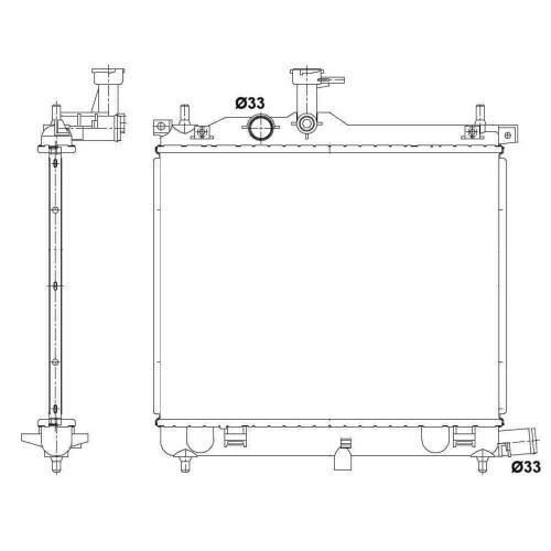 HLADNJAK MOTORA 1.2i/16V (MAN) (445x350) (KOYO)