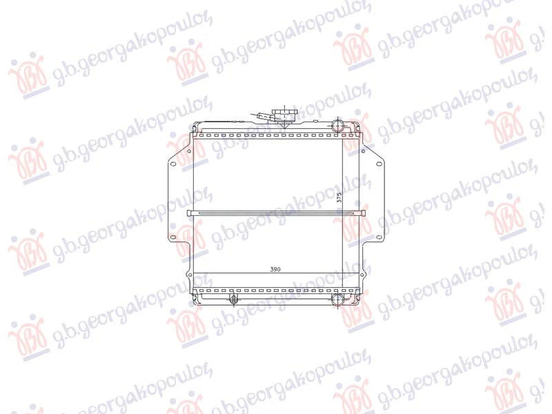 HLADNJAK MOTORA 1.3 BENZIN (360x390) (NRF)