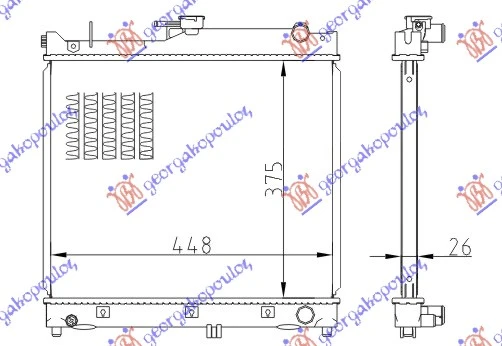 HLADNJAK MOTORA 1.3 BENZIN (MAN) (375x450x26) (KOYO)