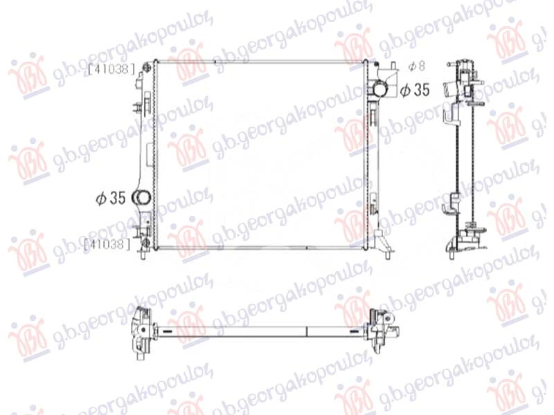 HLADNJAK MOTORA 1.3 BENZIN/HIBRID (MAN) (540x471) (NISSENS)