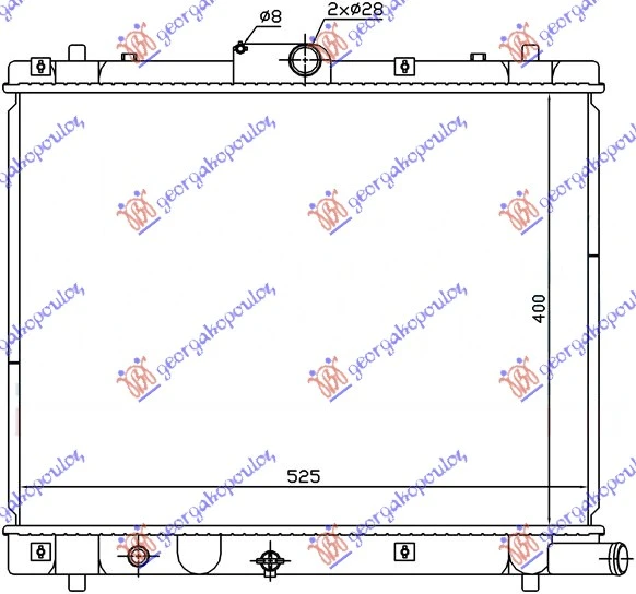HLADNJAK MOTORA 1.3 DDiS (MAN) (40x54.4x27) (MADJARSKA) (KOYO)