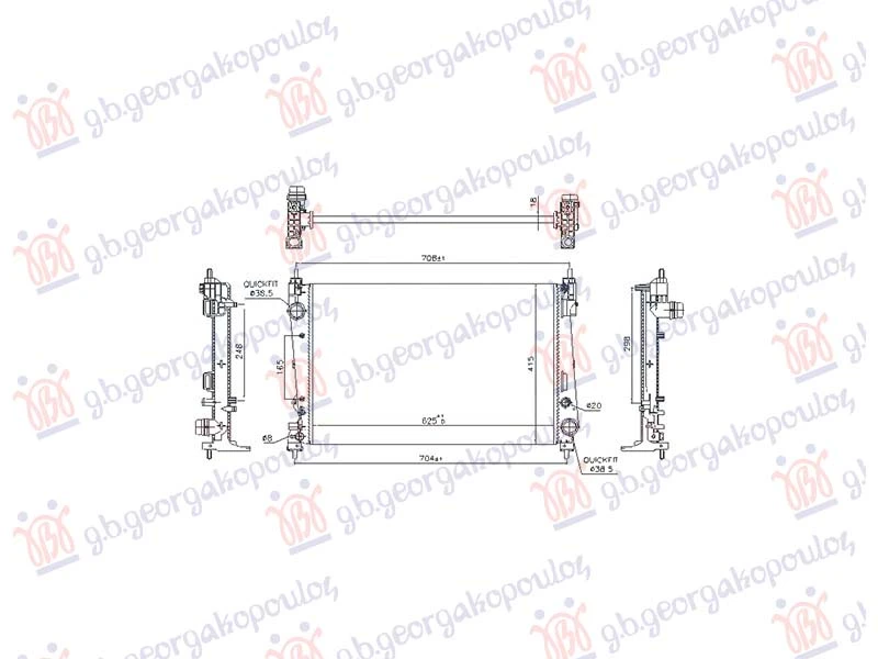 HLADNJAK MOTORA 1.3/1.4 BENZIN/DIZEL MAN/AUTO (618x398) (MARELLI)