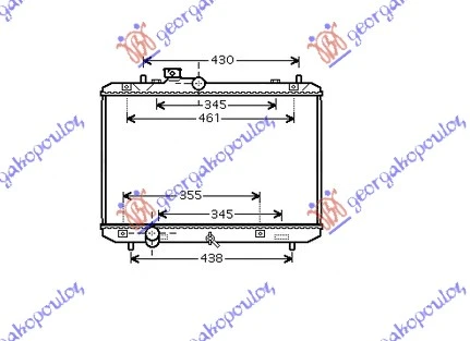 HLADNJAK MOTORA 1.3/1.5i 16V (+/-AC) (375x550) (KOYO)
