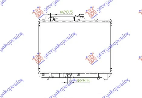 HLADNJAK MOTORA 1.3/1.6 BENZIN (+AC) (350x602x27) (NRF)