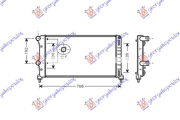 HLADNJAK MOTORA 1.3/1.9cc JTD (+/-AC) (70x30.6) (VALEO)