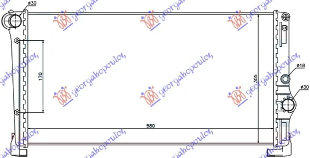 HLADNJAK MOTORA 1.3JTD (58x31x3.8) (MARELLI TIP) (MARELLI)