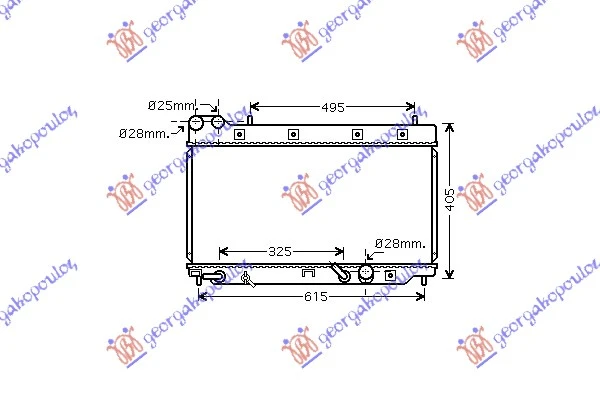 HLADNJAK MOTORA 1.4 8V (AUTO) (+/-AC) (32.5x65) 04- (KOYO)
