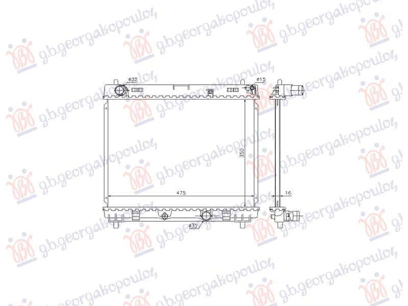 HLADNJAK MOTORA 1.4 DIZEL (MAN/AUTO) (478x350) (NRF)