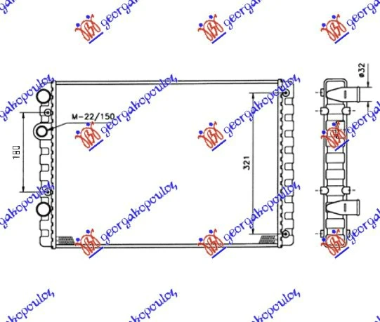 HLADNJAK MOTORA 1.4 FSI BENZIN - 1.7/1.9 DIZEL (51x38) (MAHLE BEHR)