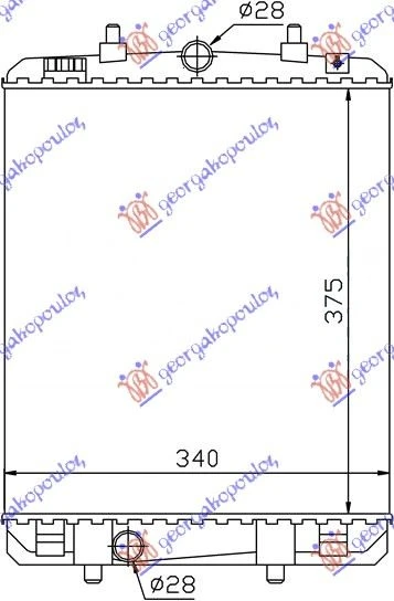 HLADNJAK MOTORA 1.4 HDi (374x326x16) (VALEO)