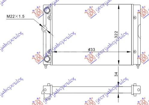 HLADNJAK MOTORA 1.4/1.6 (430x320) (NRF)