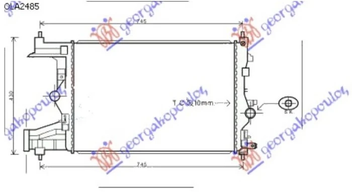 HLADNJAK MOTORA 1.4/1.6 TURBO BENZIN (MAN) (58x39.5) (KOYO)