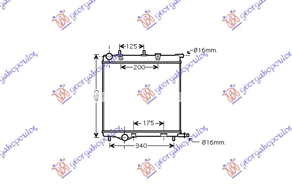 HLADNJAK MOTORA 1.4/1.6cc (38x40) (NRF)