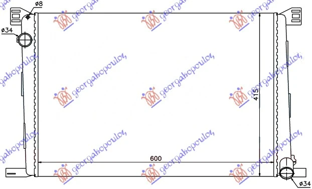 HLADNJAK MOTORA 1.4/1.6i 16V BENZIN (+/-AC) (60x42) (MARELLI)