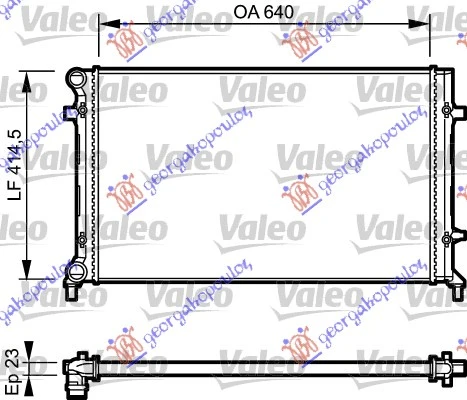 HLADNJAK MOTORA 1.4/2.0 FSI/SDI (MAN/AUTO) (+AC) (65x41.5) VALEO