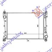 HLADNJAK MOTORA 1.4i 16V / 1.3 JTD (620x388x16) (VALEO)