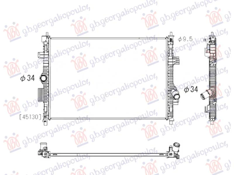 HLADNJAK MOTORA 1.5 BENZIN (ST) (643x454) (KOYO)