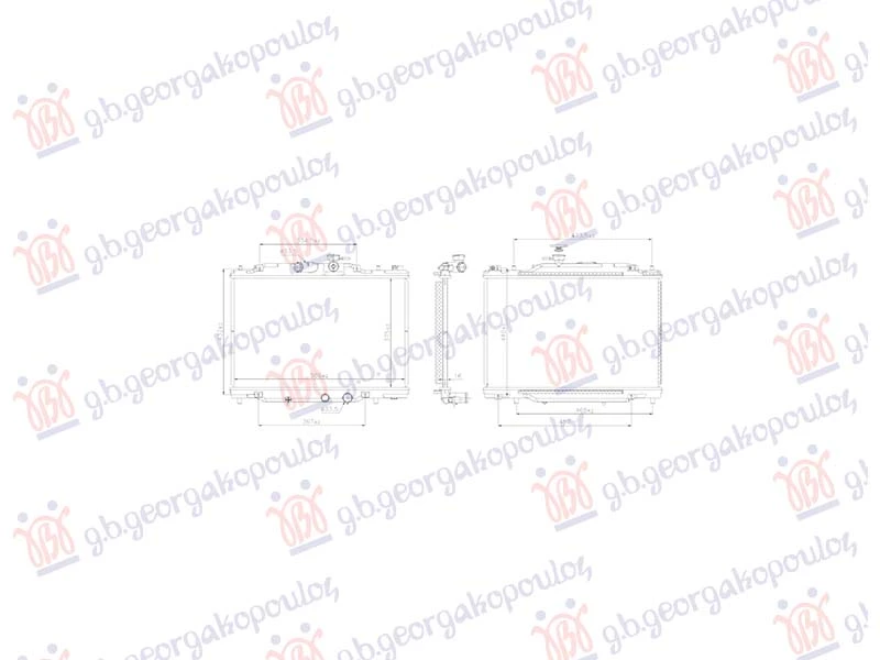 HLADNJAK MOTORA 1.5 BENZIN/HIBRID (SA CEVI) (375x586) (NISSENS)