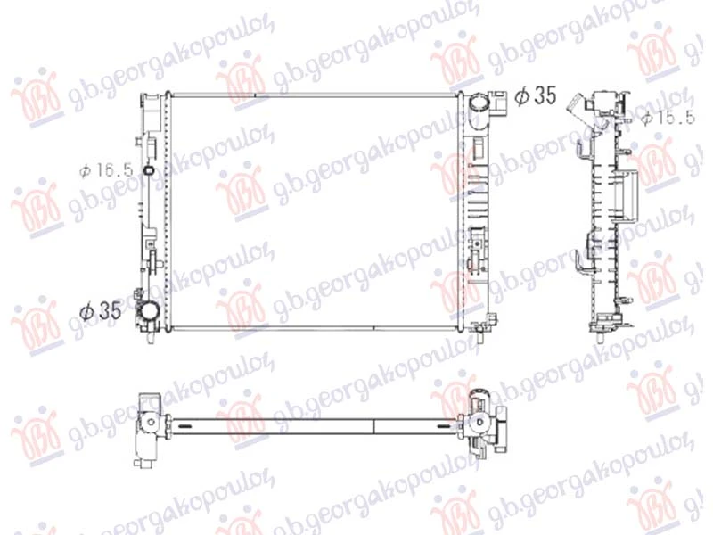 HLADNJAK MOTORA 1.5 Blue DCI Micro Hybrid DIZEL (MAN) (510x398) (NRF)