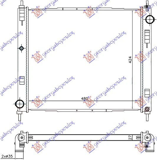 HLADNJAK MOTORA 1.5 DCi (478x444x27) (NRF)