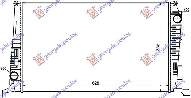 HLADNJAK MOTORA 1.5 DCI (62.8x39) (NRF)
