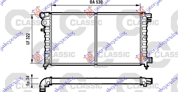 HLADNJAK MOTORA 1.5 DIZEL (53x29.7) (NRF)