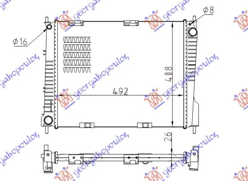 HLADNJAK MOTORA 1.5 DIZEL (+/-AC) (49x41) (NRF)