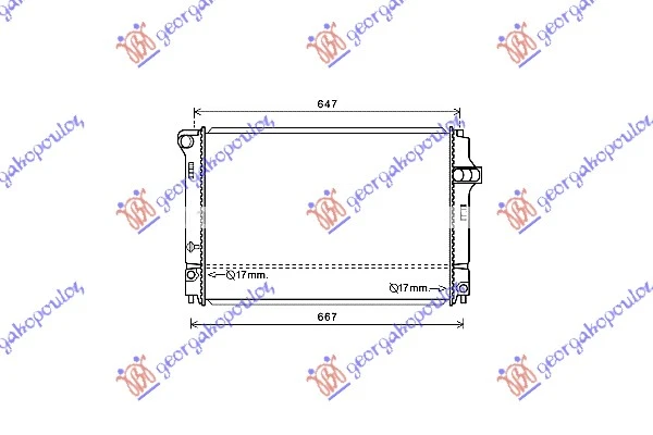 HLADNJAK MOTORA 1.5 HIBRID (54/55KW) (600x400x16) (NRF)