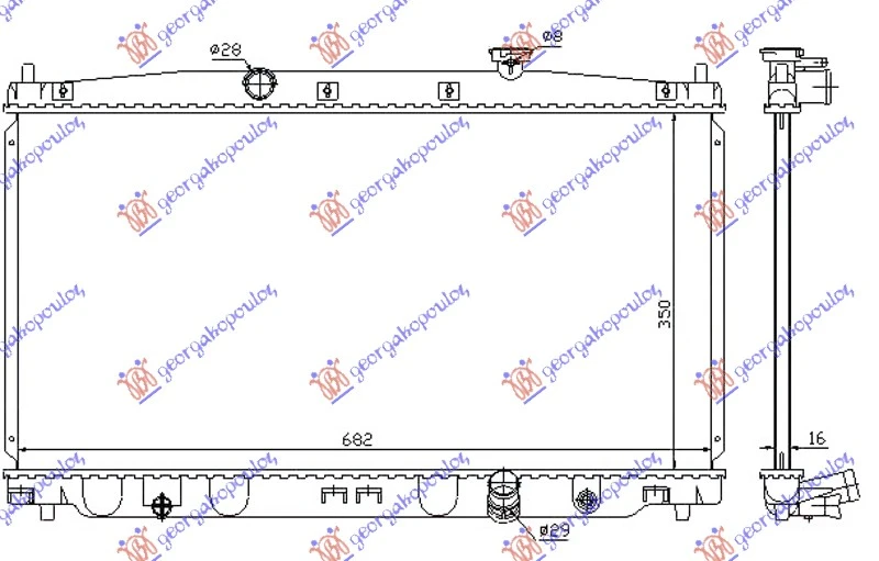 HLADNJAK MOTORA 1.5-i6V HIBRID (AUTO) (35x68x1.6) (NRF)
