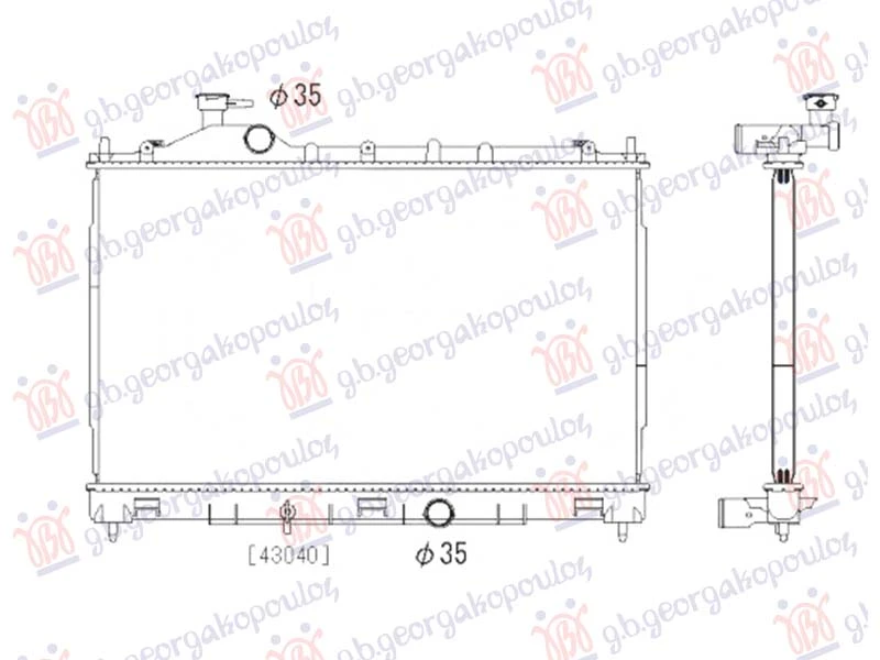 HLADNJAK MOTORA 1.5 T-Mivec BENZIN (AUTO) (400x685x26)