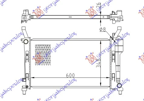 HLADNJAK MOTORA 1.5/1.7i 8V (+/-AC) (MAN) (60x37.4) (MARELLI)
