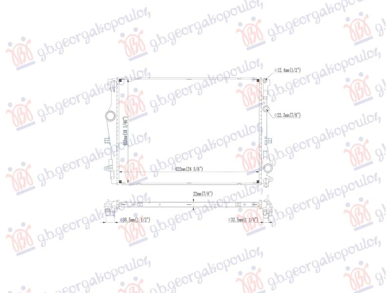 HLADNJAK MOTORA 1.5/2.0 BENZIN - 2.0 DIZEL (625x477) (NRF)