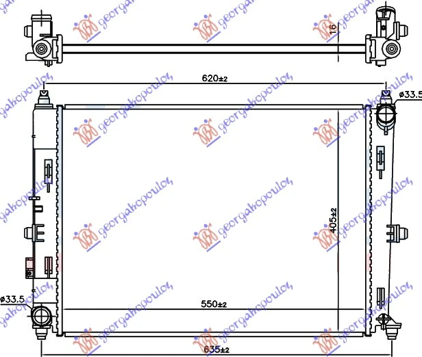 HLADNJAK MOTORA 1.5/2.0 BENZIN (MAN) (550x400x16)