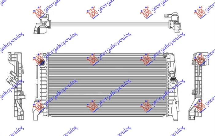 HLADNJAK MOTORA 1.5/2.0 (S) BENZIN (MAN/AUTO) (680x355) (NISSENS)