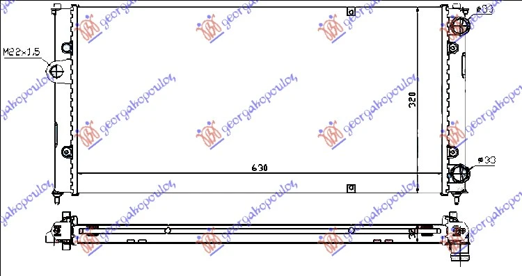HLADNJAK MOTORA 1.6 8V/1.8 16V/2.0 (63x32) (VALEO)