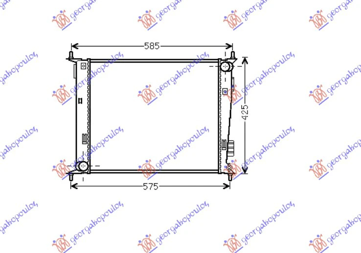 HLADNJAK MOTORA 1.6 BEN MAN (480x415x16)