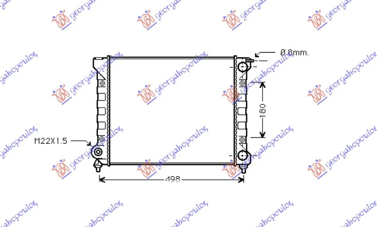 HLADNJAK MOTORA 1.6 BENZIN (430x320) (NRF)