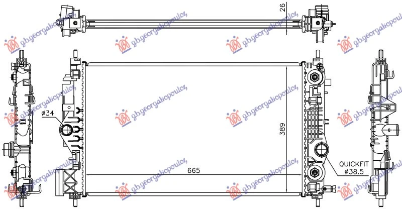 HLADNJAK MOTORA 1.6 BENZIN (AUTO) (665x389) (NRF)