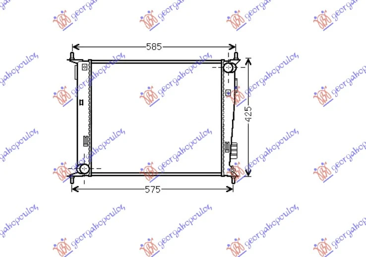 HLADNJAK MOTORA 1.6 BENZIN (MAN) (480x415x16) (KOYO)