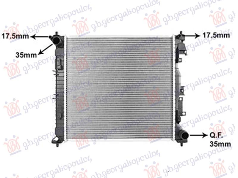 HLADNJAK MOTORA 1.6 BENZIN/HIBRID - 1.6 DIZEL/HIBRID (MAN/AUTO) (485x478) (NRF)