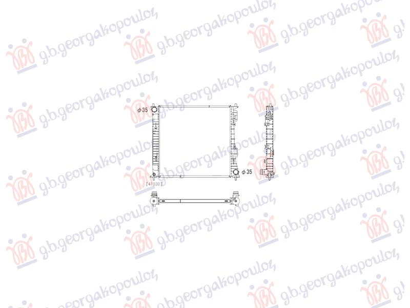 HLADNJAK MOTORA 1.6 BENZIN/HIBRID - 2.2 DIZEL (510x497x25) (KOYO)