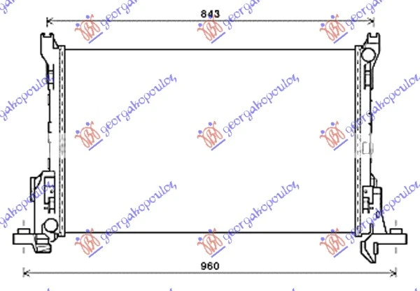 HLADNJAK MOTORA 1.6 CDTi DIZEL (MAN) (+AC) (750x470x26) (VALEO)
