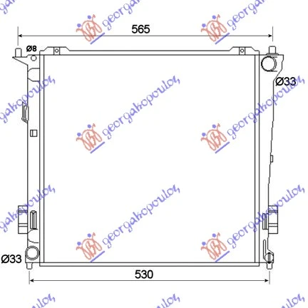HLADNJAK MOTORA 1.6 CRDi DIZEL (MAN) (450x440x16) (NRF)