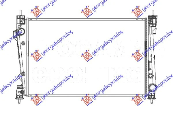 HLADNJAK MOTORA 1.6 JTDM (620x398x26) (NRF)