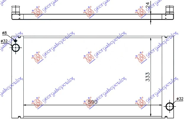 HLADNJAK MOTORA 1.6 T. BENZIN - 1.6/2.0 DIZEL (59x33.4) (NRF)