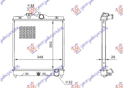 HLADNJAK MOTORA 1.6 VTEC 150 PS (35x35x27) (KOYO)