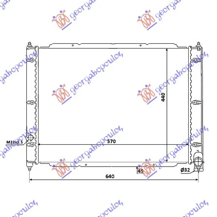 HLADNJAK MOTORA 1.6/1.7 DIZEL (570x440) (NRF)