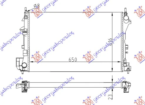 HLADNJAK MOTORA 1.6/18I 16V (+/-AC) (65x40.5) Z16XE-Z18XE (NRF)